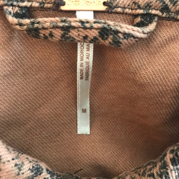 NWT Free People Snake Trucker Jacket in Brown - Picture 3 of 10